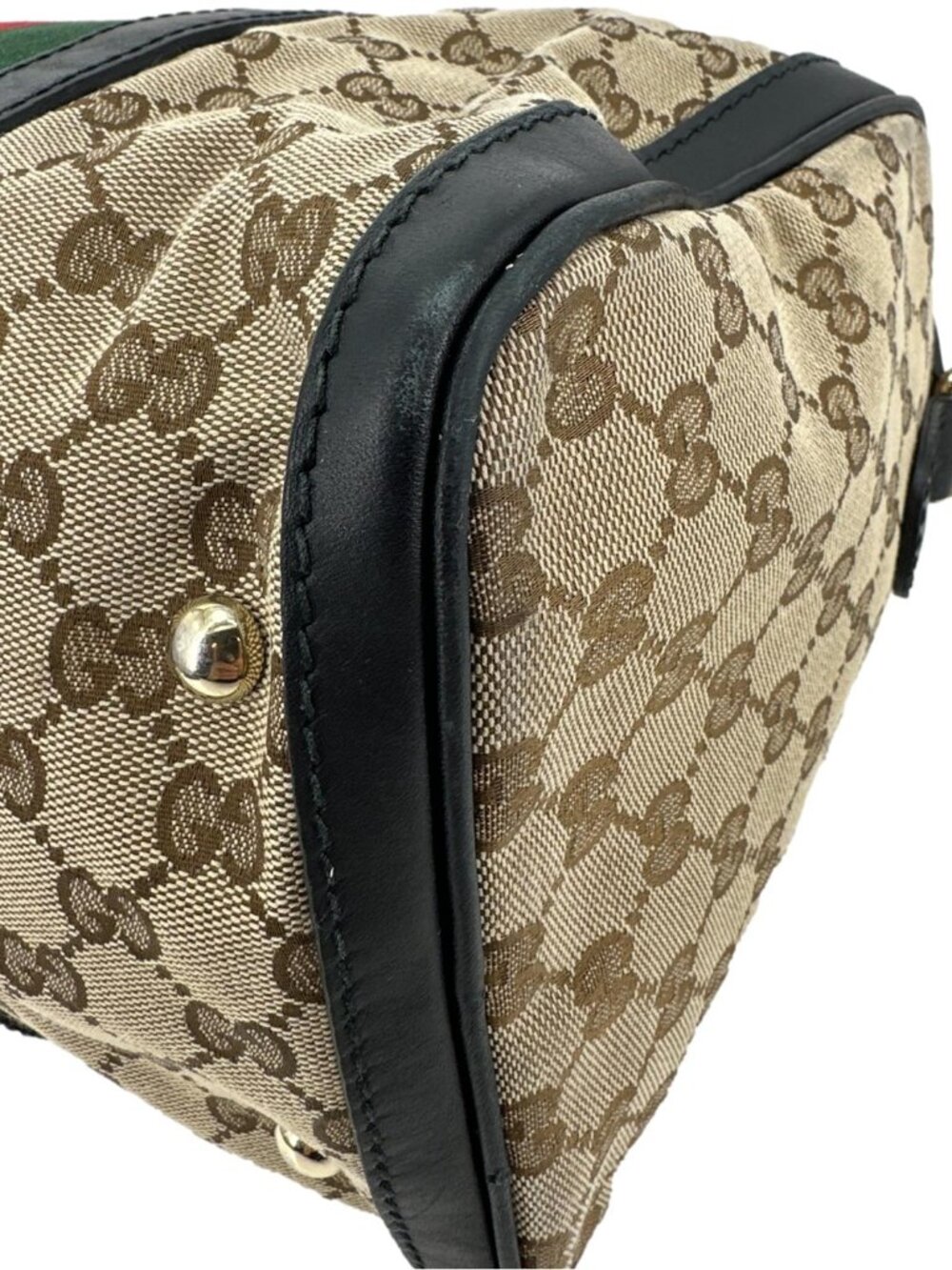 Gucci  Vintage Web Original GG Boston Satchel Bag Beige - Picture 7 of 12